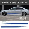 EXDUCT Sticker Decal Stripe Side Sticker Sporty Car Side Universal Custom 190cm Blue