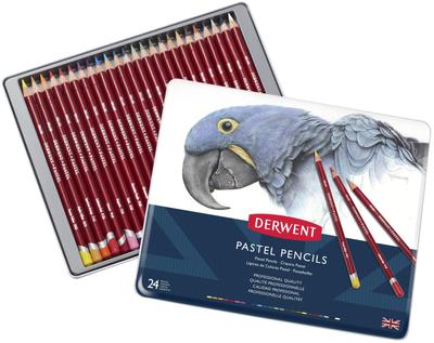 Цветные карандаши Derwent, Пастельные карандаши, Набор из 24 цветов, 32992