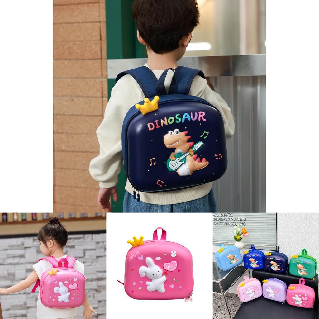 Comfortable Breathable Oxford Cloth Child Backpack With Charming Animal Patterns For Kids