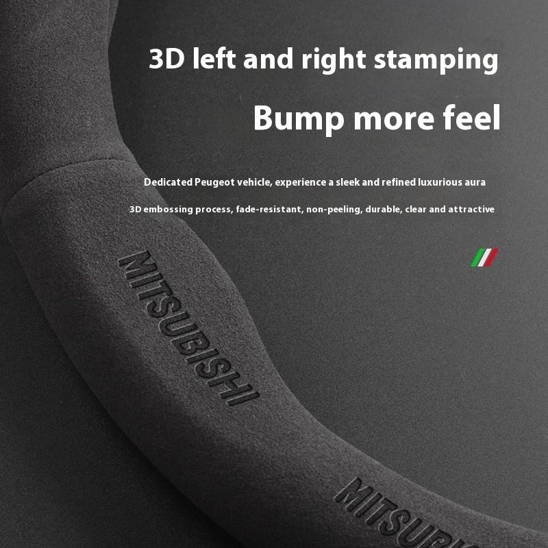 mkvg8 For Mitsubishi Outlander Pajero Asx Colt Lancer EX Evolution X L200 Triton RALLIART Car Suede Carbon fiber Steering Wheel Cover