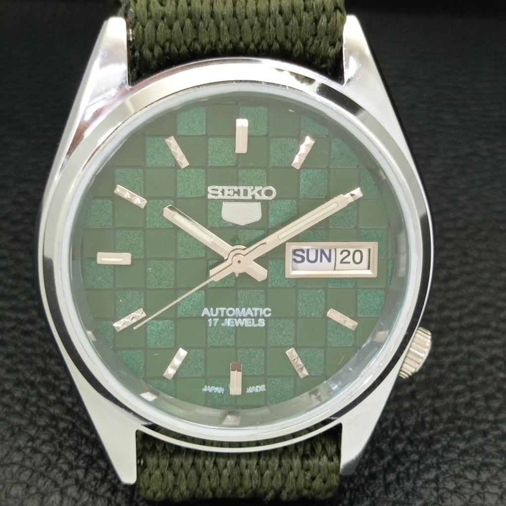 АВТОМАТИЧЕСКИЕ ВИНТАЖНЫЕ SEIKO 5 ВОССТАНОВЛЕННЫЕ ЯПОНСКИЕ МУЖСКИЕ ЧАСЫ С ЗЕЛЕНЫМ ЦИФЕРБЛАТОМ a440450-5