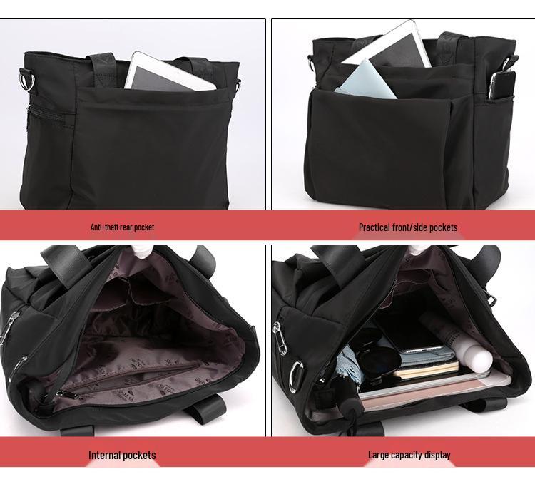 Stylish and Versatile Large-Capacity Women's Nylon Tote Bag - Lightweight Shoulder and Crossbody Design