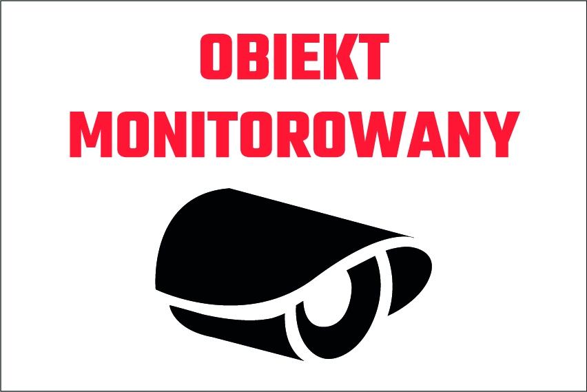 Tabliczka tablica monitorowany 20x30 cm pcv t017