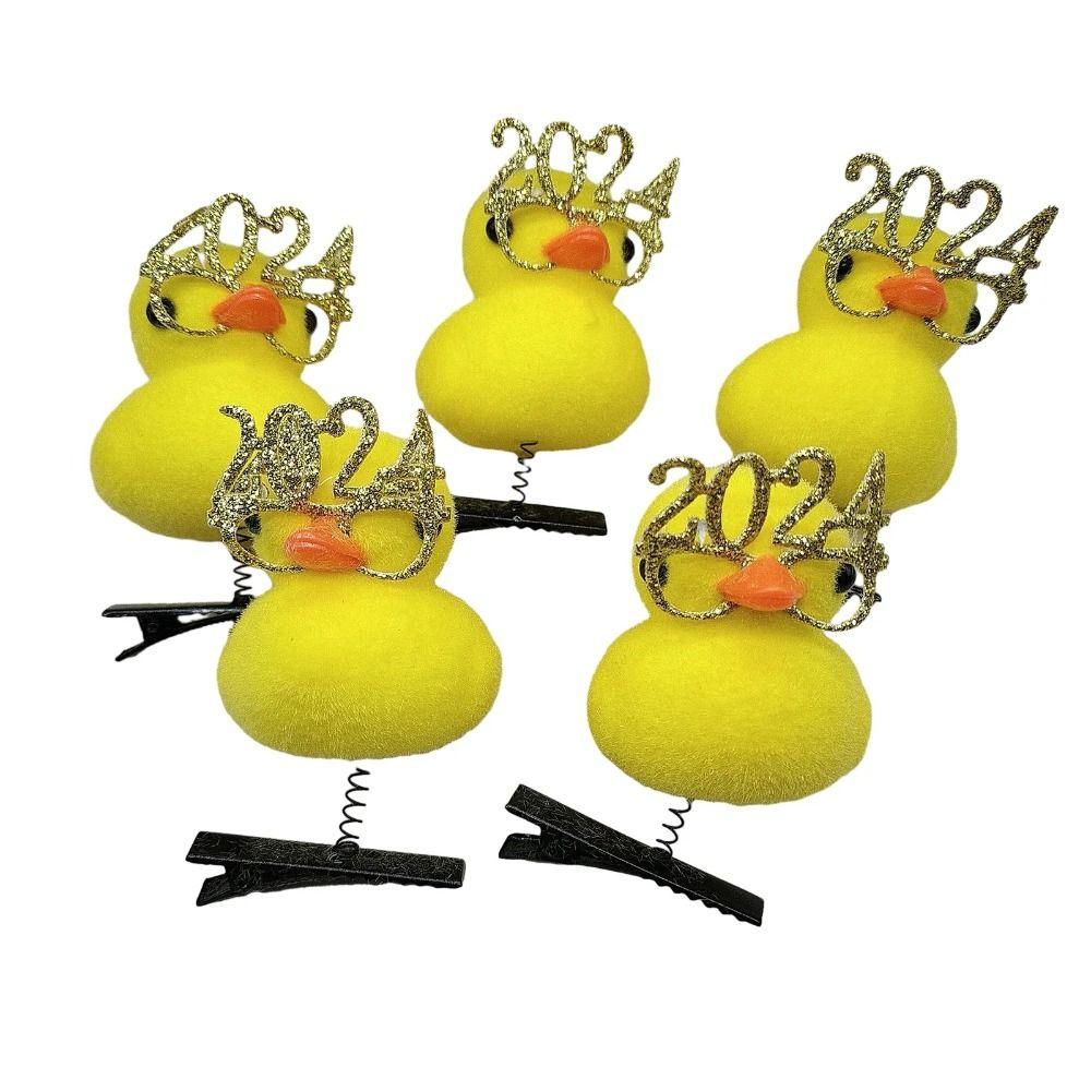 Bowknot Chicken Side Barrettes Plush Cartoon Duckbill Clips Duck Hair Clips Kids/Children