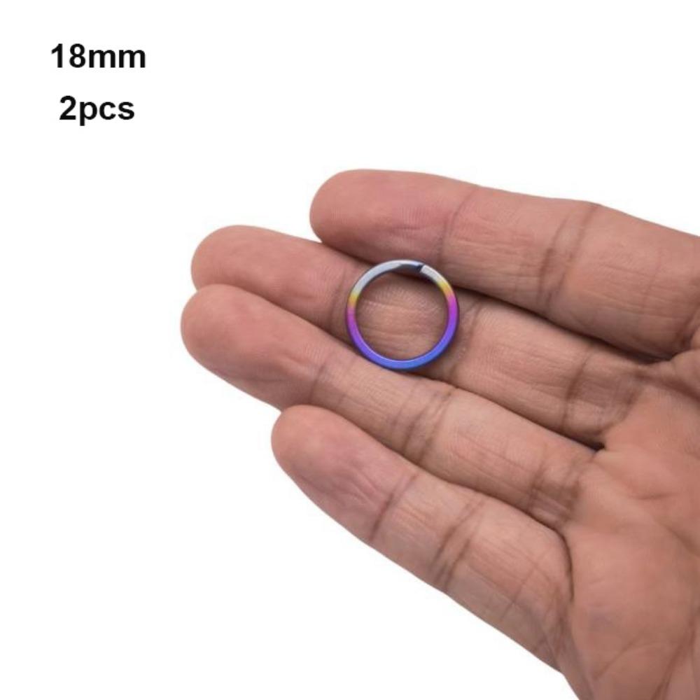 2 шт. Разных размеров Титановый сплав EDC Брелок для ключей Портативный держатель для ключей Кемпинг Путешествия Подвесной инструмент