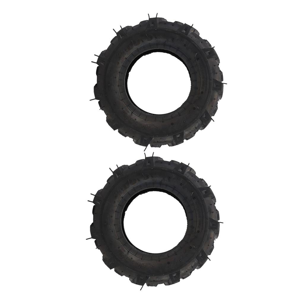 Комплект из 2 бескамерных шин 4.00 8, 4-слойные, грузоподъемность 672 фунта, резиновые шины для садового трактора для культиватора, траншеекопателя, снегоуборщика