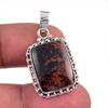 Natural Mahogany Red Obsidian 925 Solid Sterling Silver Gift Pendant 1.25" G6n89