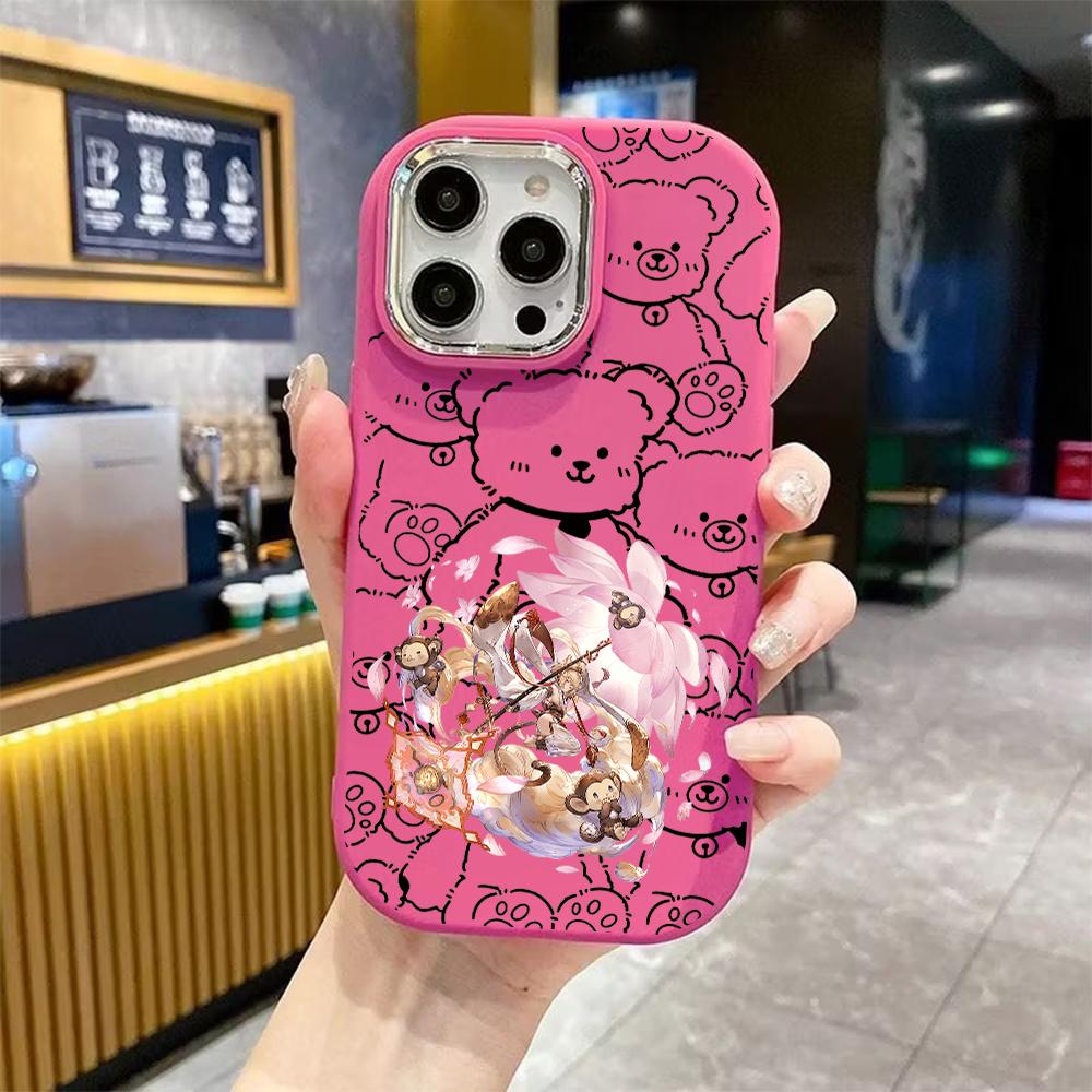 Phone Case: 2D flat design suitable for iPhone 18 17 16 15 14 13 Pro protective case, couple style, surrounded by petals, Christmas and Halloween gift