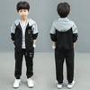 Children's Suits Boys' Spring and Autumn Jackets Cardigan Sweaters Hooded Casual Sports Two-piece Suit