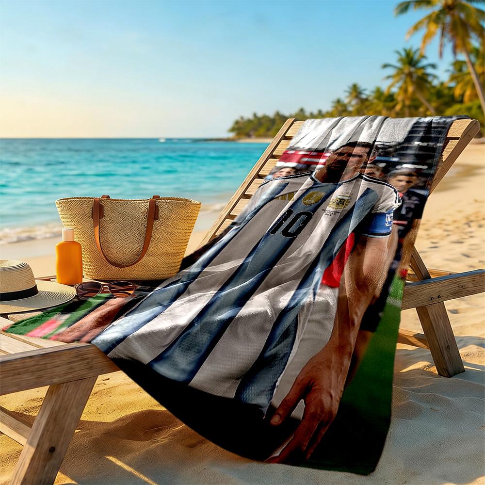 Messi Beach Towel Super Soft & Absorbent Comfortable Lightweight Suitable for Swimming, Gym, Camping, Yoga Vacation