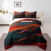 Formula 1 Red and Black Racing Cars Motion Blur Bedding Set (1 Duvet Cover, 2 Pillowcases, Duvet Not Included), Speed Racing Art Print