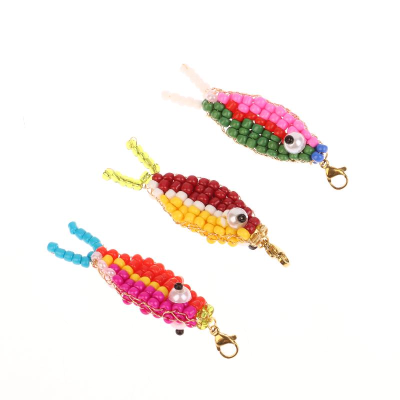1 шт. Красочная бусина Маленькая рыбка Подвеска Брелок Чехол для телефона Шармы для сумки Аксессуары для рюкзака Подвеска для сумки