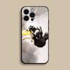 Чехол для телефона с собакой Бордер-колли для iPhone 17,16,15,14,13,12,Pro,Max,Plus,E,SE4,Air,Mini Черный Мягкий Чехол