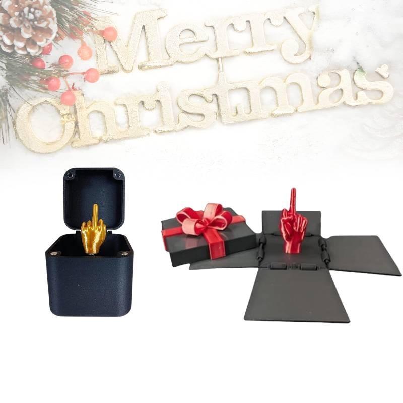 Уникальный и креативный декоративный подарок «Средний палец в коробке» для рождественских праздников