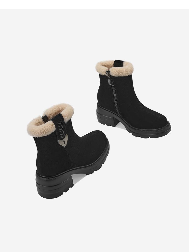 St&Sat/Saturday Women's Round Head Coarse Heel Fashion Boots