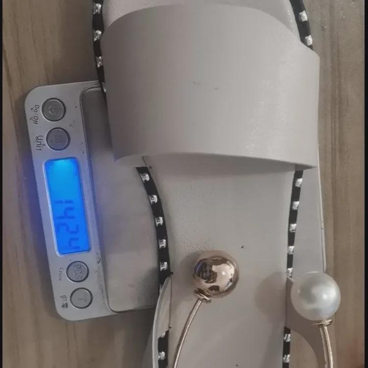 Летние женские европейские и американские сандалии-шлепанцы с жемчужной отделкой больших размеров