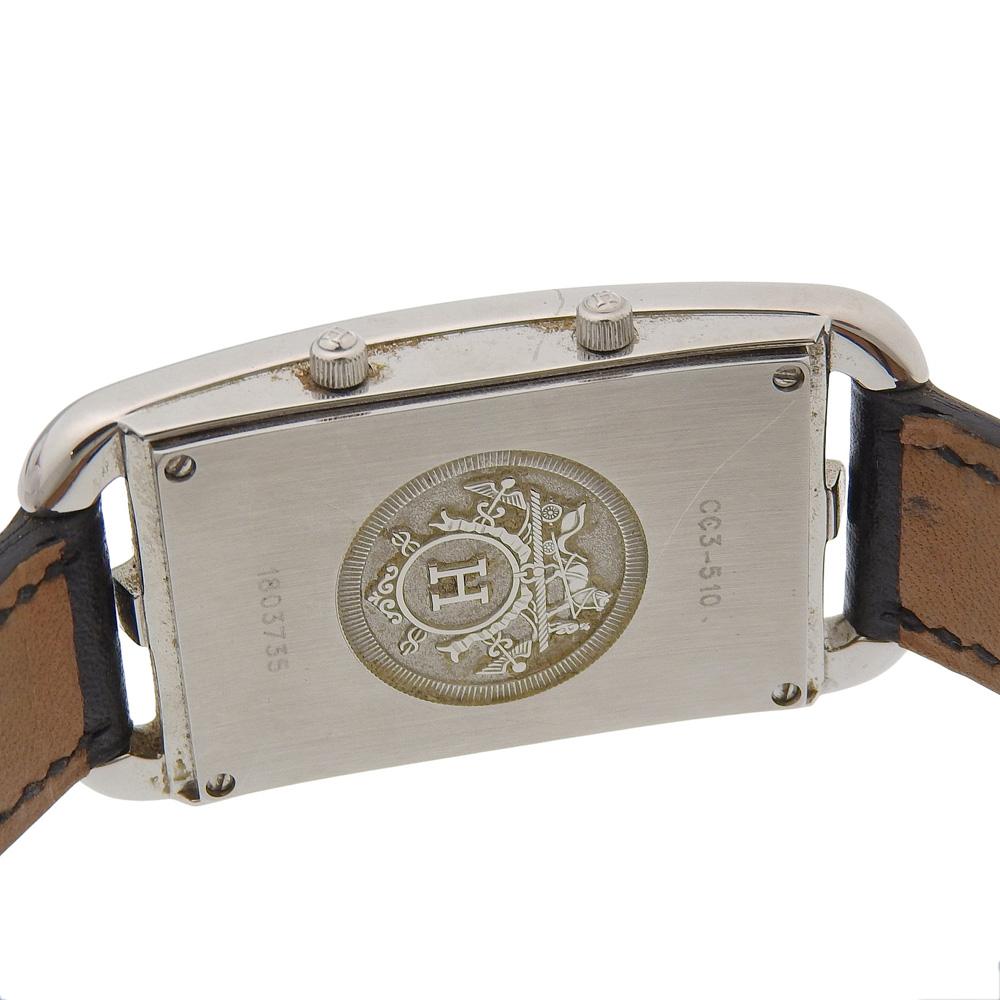 HERMES Cape Cod Watches CC3-510 2 Zones / Do Zones SilverDial Stainless Steel/leather Quartz Analog display unisex Used