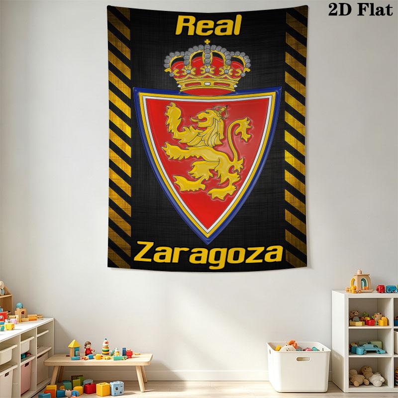 Постер Real Zaragoza Настенный гобелен Эстетичное настенное панно Печатная ткань Покрывало Декоративные гобелены для спальни гостиной Домашний декор