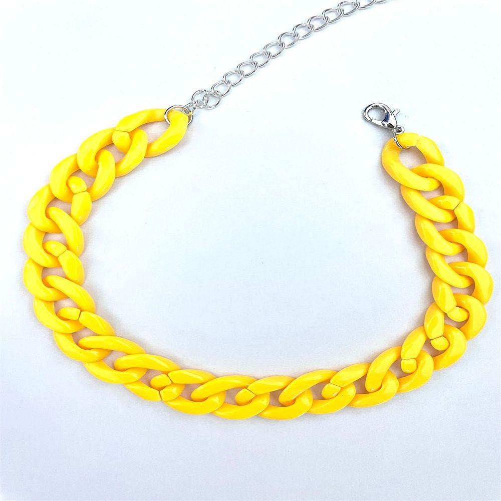 Friendship Gifts Acrylic Collar Choker Gothic Hip Hop Chain Necklace Pendant Punk Choker Hip Hop