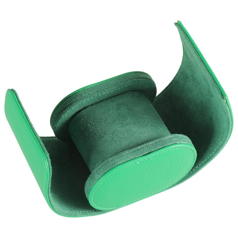 Винтажная кожаная коробка-держатель для часов, чехол-ролл для часов, круглый ремешок с пряжкой, карманная сумка для часов, удобное хранение парных часов для улицы