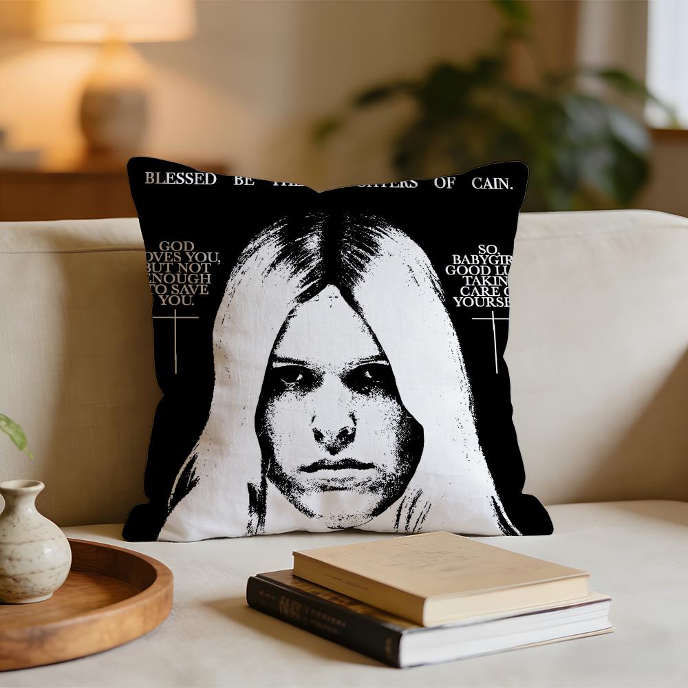 Singer EEthel CainS Music Album Cushion Cover Short plush pillowcase for bed sofa carwashable