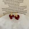 Маленькие серьги-гвоздики с красным цирконием Анкара, капающим маслом, любовь, уникальная женская индивидуальность, изысканная мода, универсальные серьги
