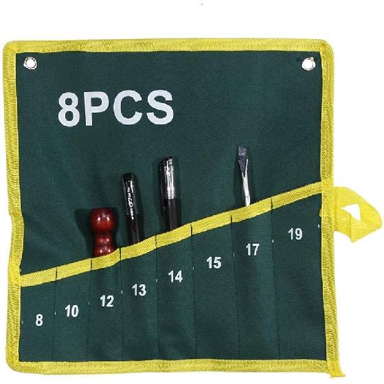 Pockets Spanner for Tool Roll, 1Pc 6/8/10/12/14/25 Pockets Spanner Wrench Tool Roll Up Storage Bag Green(10PCS)