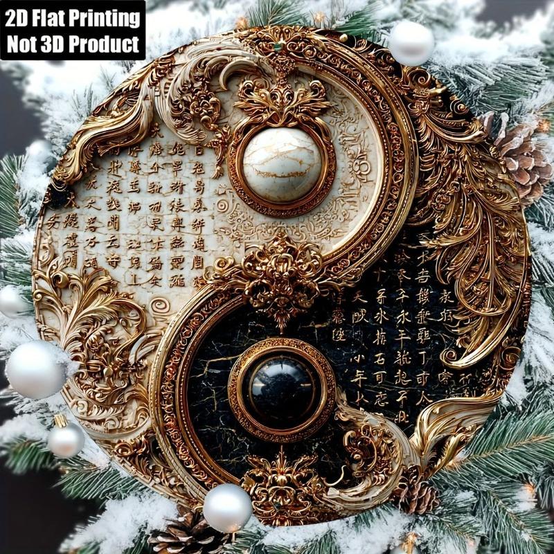 Металлическое настенное искусство Инь-Ян для дома, гостиной, пространства для медитации