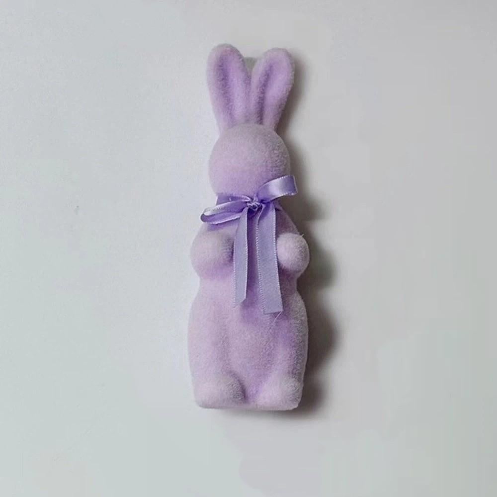 Creative Bunny Decoration With Bow Tie Rabbit Ornaments Gifts Simulation Rabbit  Party Favors