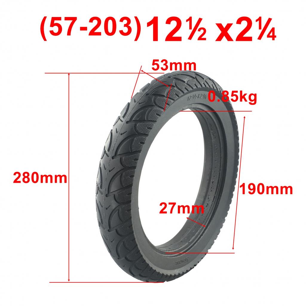 Цельнолитая шина 12 1/2x2 1/4(57-203) 12 дюймов 12.5x2.125 850 г