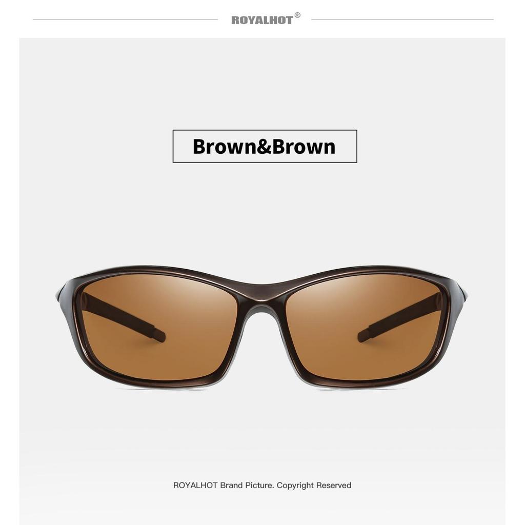 Royalhot Поляризованные спортивные солнцезащитные очки унисекс с полой оправой, винтажные солнцезащитные очки, очки в стиле ретро, солнцезащитные очки, UV400