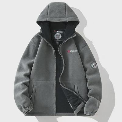 2024 Новая мужская флисовая спортивная куртка большого размера - молодежная норвежская толстовка с капюшоном для пар