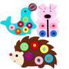 Peekaboo Cute Animal Flower Zipper Button DIY Non-Woven Boards Children Teaching Toy