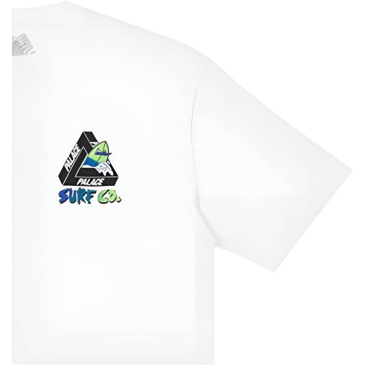Palace Футболка Tri-Surf Co SS22 Топы унисекс Белая P22TS158