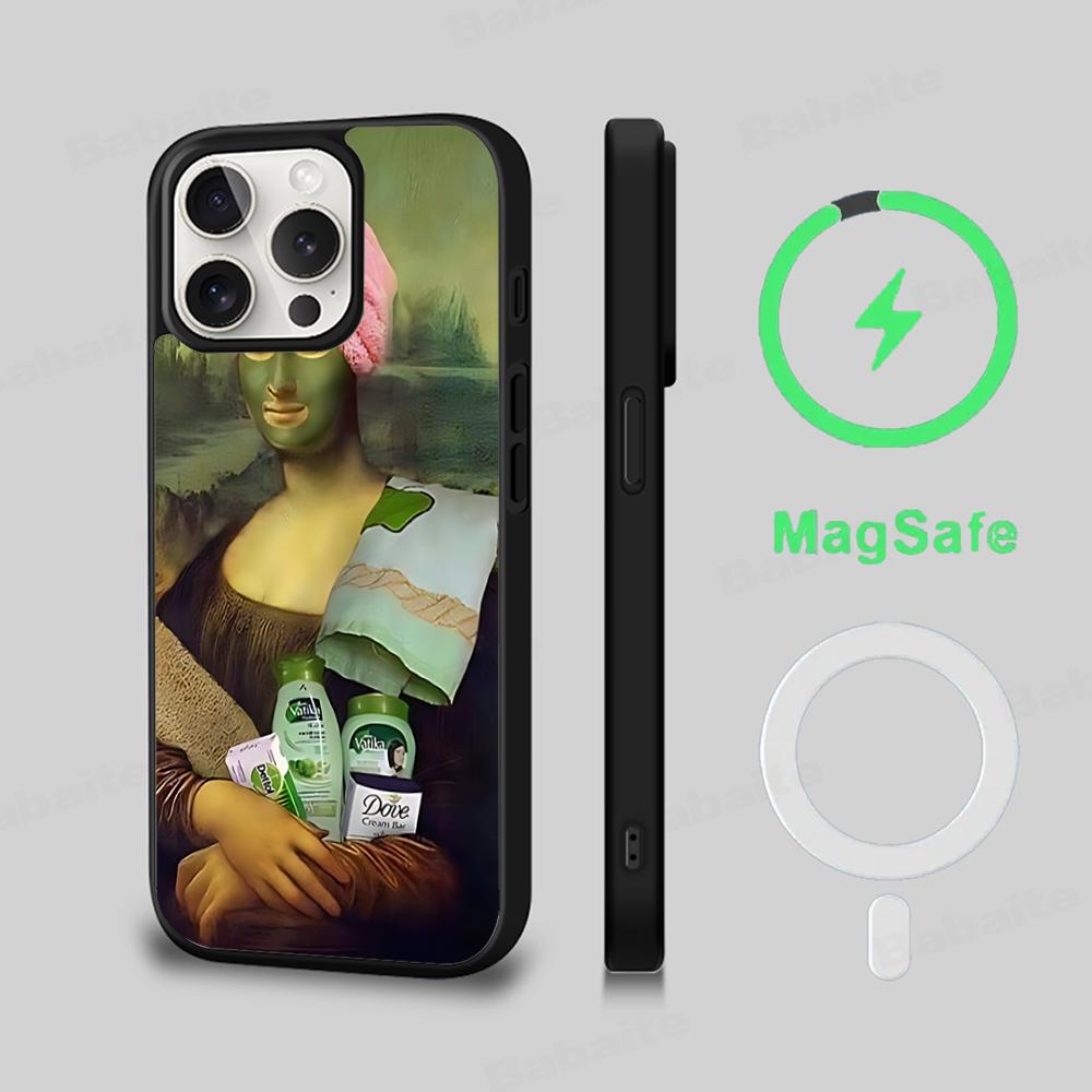 Mona Lisa Phone Case Magnetic Case For IPhone 18 16 14 13 12 11 15 Pro Max Plus For Magsafe Wireless Charge Cover