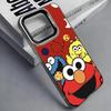 S-Sesame S-Street C-Cookie Elmo Phone Case For iPhone 17, 16,15,14,13,12,11 Plus,Pro Max, Colorful Silver Funda Cover