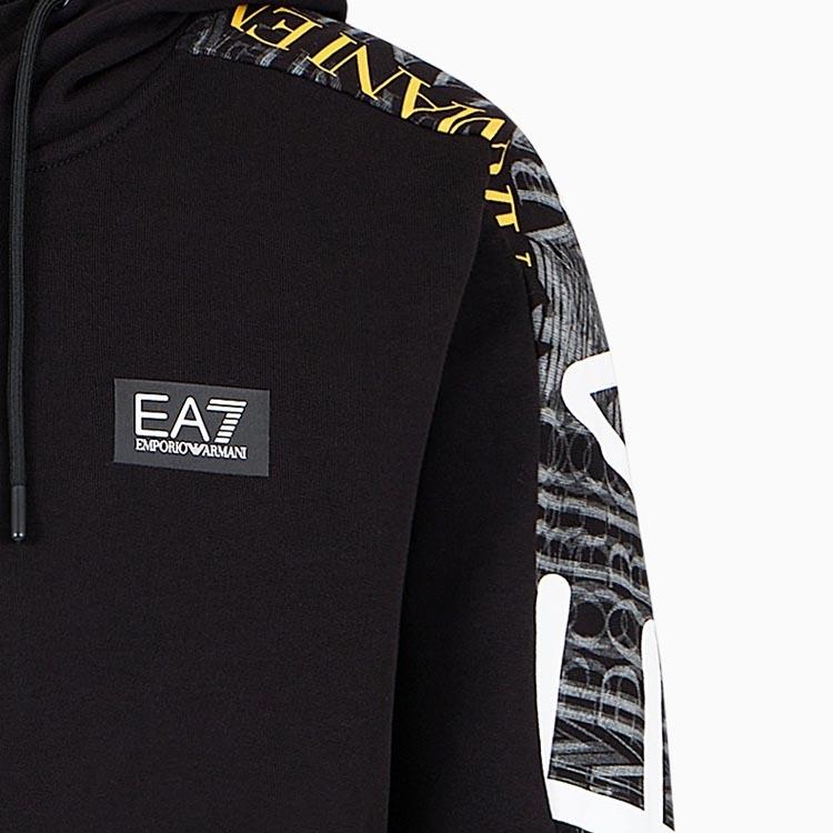 EMPORIO ARMANI EA7 SS24 Sweatshirt Men's Black 3DPM74-PJEQZ-1200