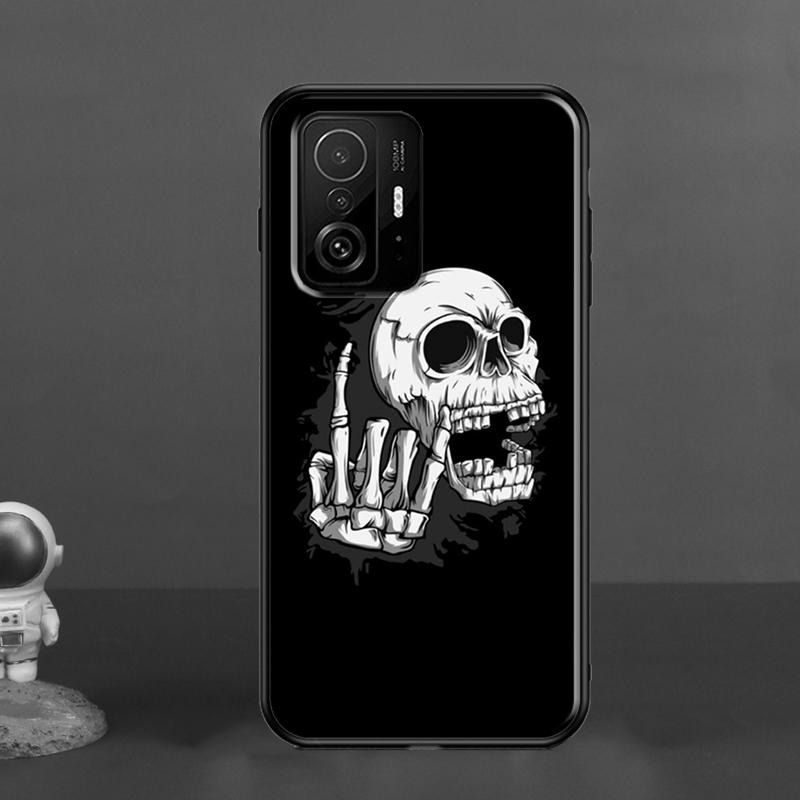 Rock and Roll Skull For POCO X5 X3 F5 Pro X4 F4 GT M5s C40 F3 Case For Xiaomi 13 Lite 12 11T 12T Pro 12X Cover