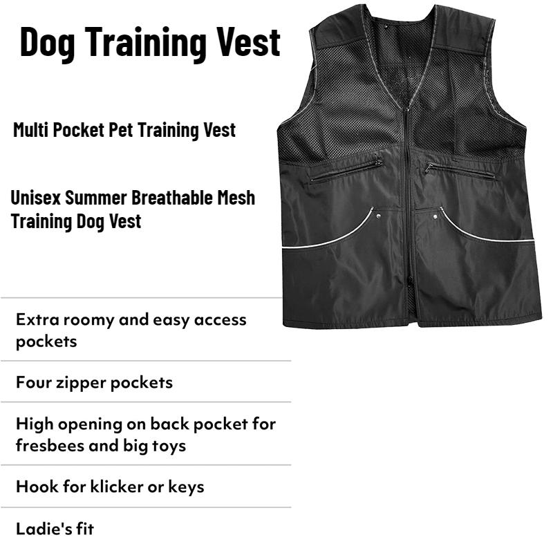 Kangdarpet Professional Protective Dog Training Vest | Agility Training Workwear with Multi-Pockets & Scratch-Proof Fabric