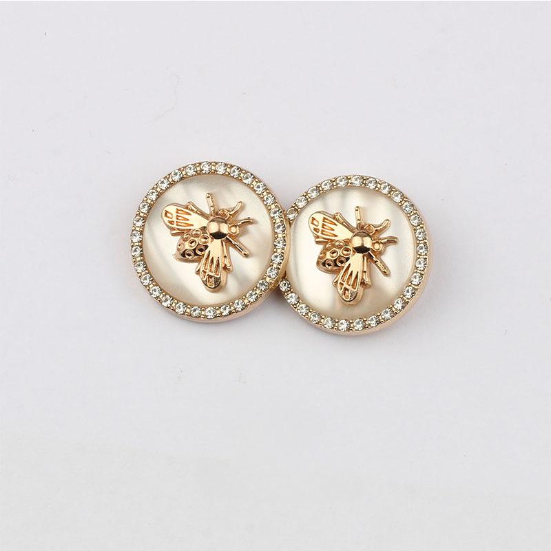 5 шт. креативных пуговиц в виде пчелы 18/23 мм, трехмерные металлические пуговицы в виде пчелы, красивые пуговицы на ножке, аксессуары для одежды
