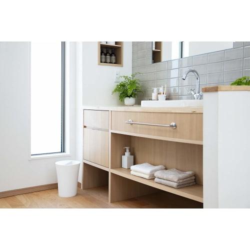 Shinki Gosei Tombow Unido Kakus Trash Can, Hides Trash, 7.3 Liters, White, 22cm Wide x 22cm Deep x 30cm High, with Lid, C-30, Made in Japan