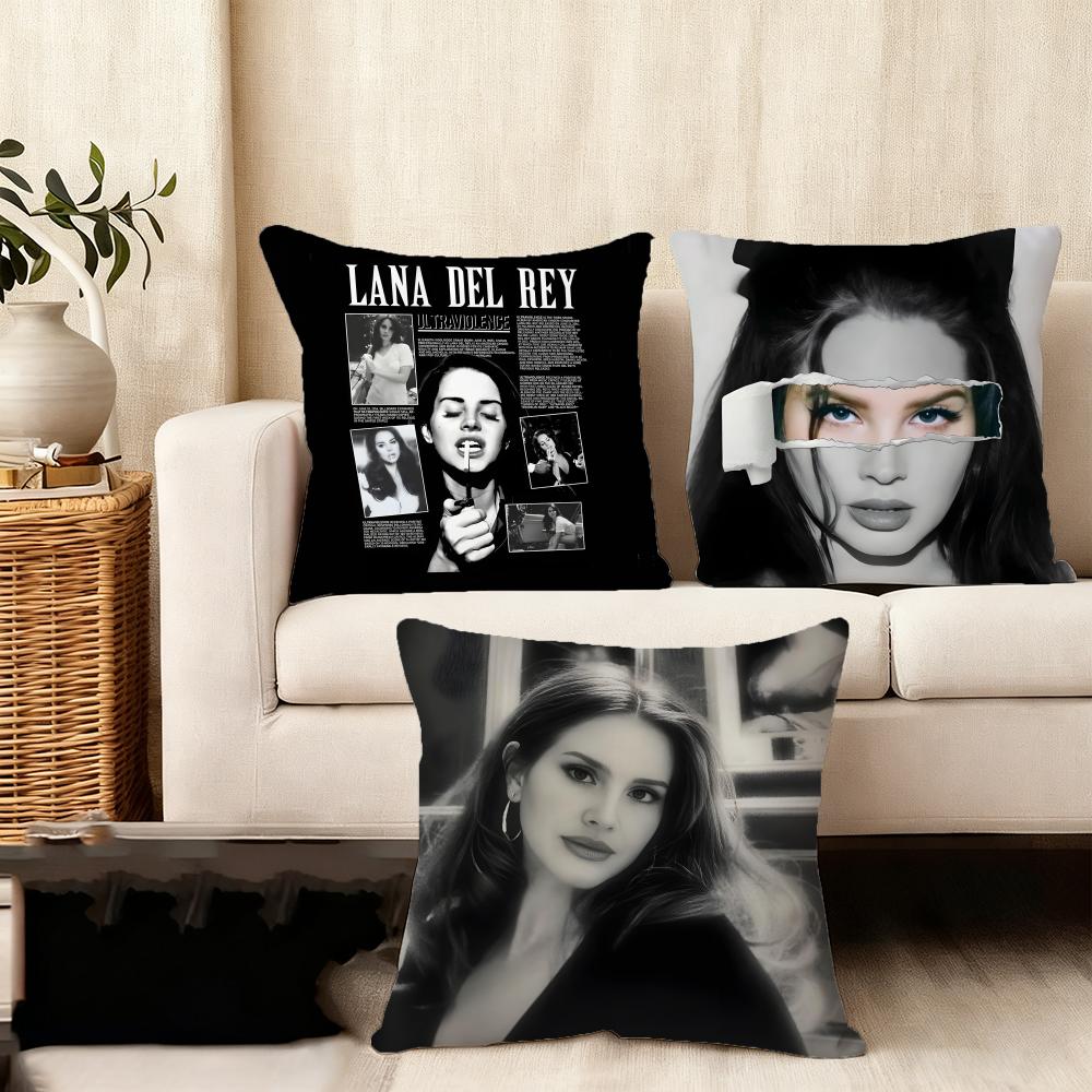 LLana DelL Ray Singer Cushion Cover Plush Fabric Soft DoubleSided Printed Sofa Warm Winter Home Child Gift Pillow Case