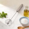 Ручной венчик для взбивания яиц из нержавеющей стали с вращающейся насадкой для выпечки и кулинарии
