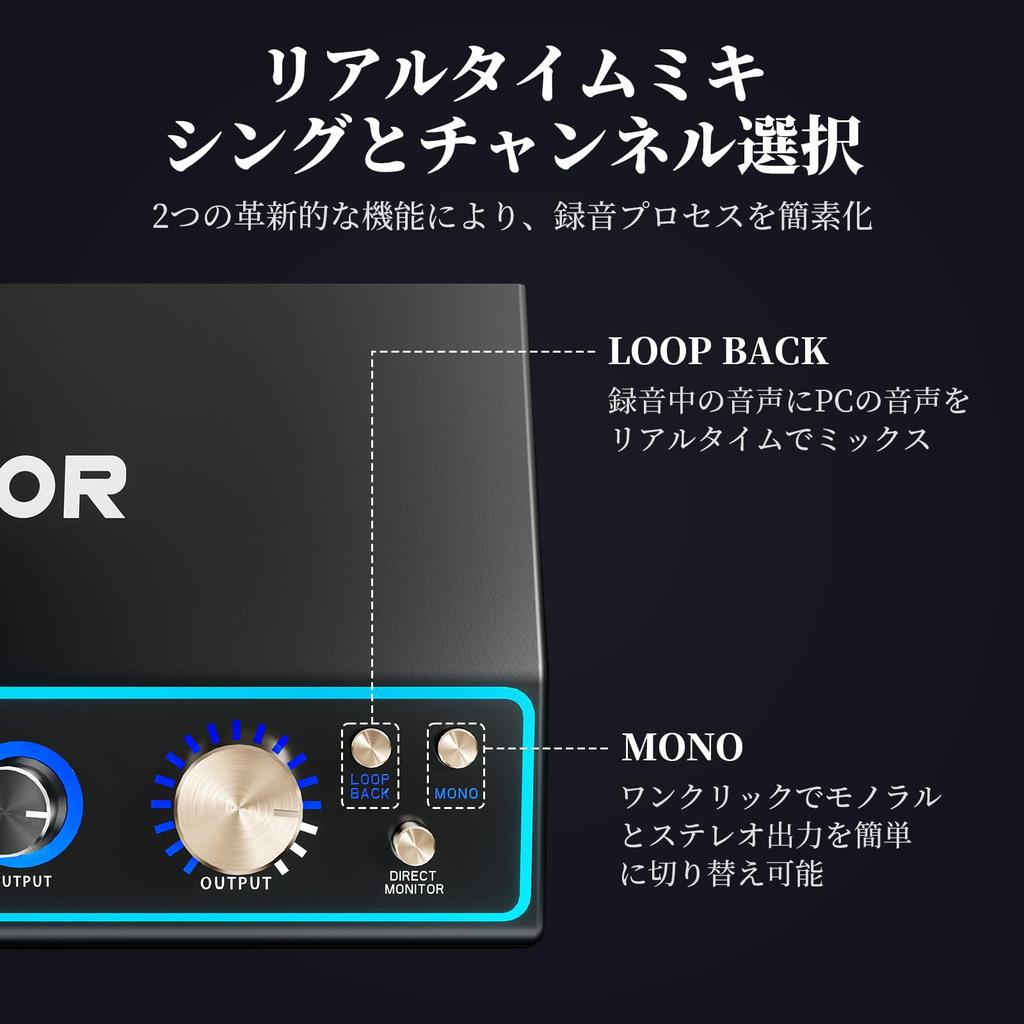 TONOR Distribution Audio Double XLR Channel Audio Mixer с петлей обратной связи для контента Studio Professional для живого контента TX510 White Interface, RGB,