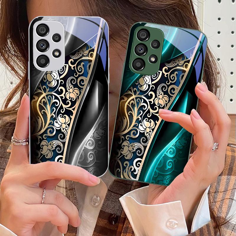 Fate Gear Black Для Samsung Galaxy S10 4G S20 11E 30 S21 21Fe 22 S24 Pro S23 Ultra 5G S8 S9 Чехол для телефона из закаленного стекла