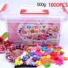 1000 шт. DIY Ручная сборка Игрушка из бусин с коробкой для хранения Креативные Украшения для девочек Браслет Игрушки для изготовления украшений Образовательный Подарок для детей