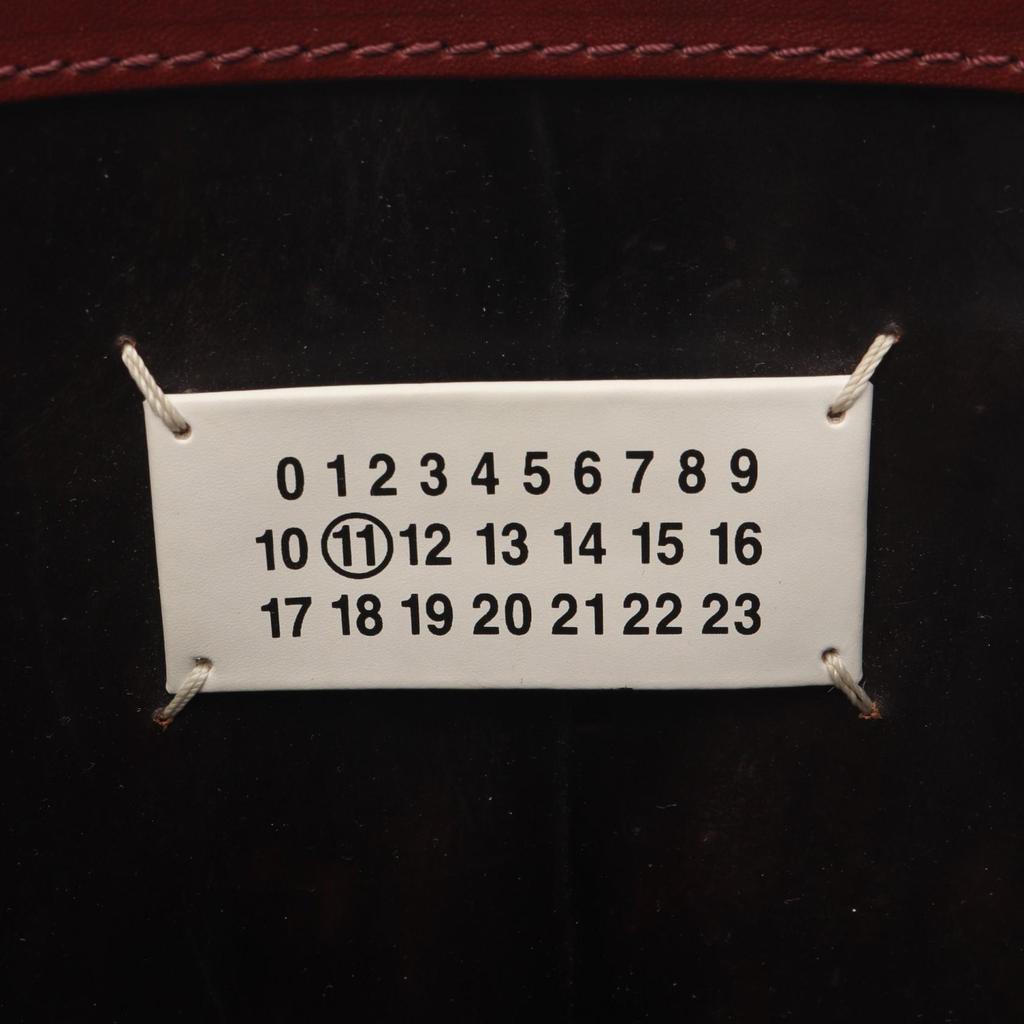 Used Maison Margiela 11 4 stitches Handbag leather Brown Bordeaux Used Women