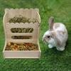 Wood Rabbit Hay Feeder, Small Animals Grass Holder, Pets Feeder Bunny Dispenser for