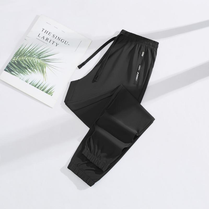 Мужские тонкие летние джоггеры из ледяного шелка для защиты от солнца - Дышащие, быстросохнущие брюки для занятий спортом на открытом воздухе для бега