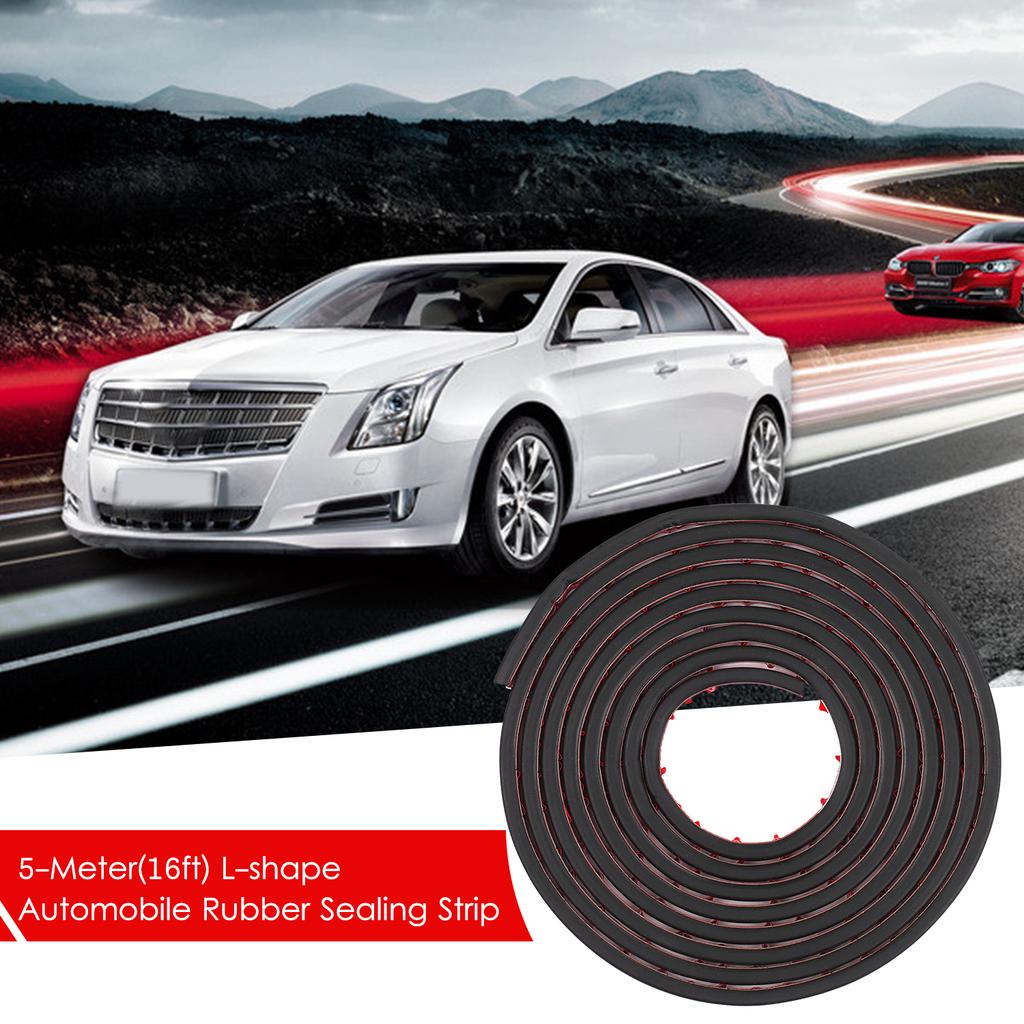 16 футов L-образная резиновая уплотнительная полоса для автомобиля, уплотнительная полоса для двери автомобиля, капота, багажника, отделка кромки молдинга